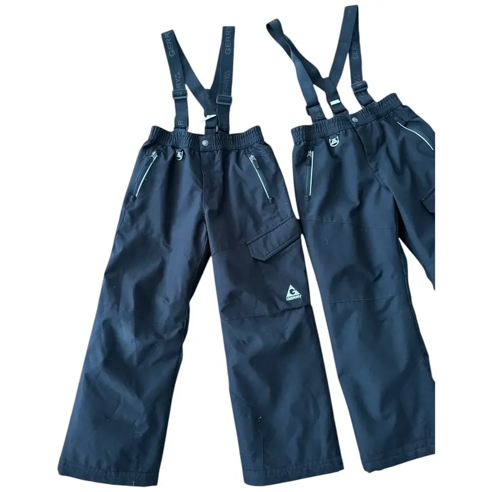 Gerry performance snow ski snowboard pants removable suspenders black 10-12
